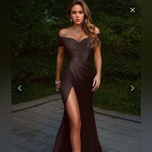 Chocolate dress, never worn, size 6.